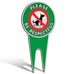 Signs Authority Large No Poop Dog Sign | Sign Politely Reads: Please Be Respectful | Protect Your Property | Protect Your Lawn (7.5"x14.5", Pack 1)