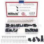 Hilitchi 188pcs(30set) 2.5mm Pitch 2-Pin Male & Female Plug Housing Male/Female Pin Header Crimp Terminals Connector Kit for JST SM