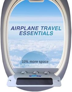 spAIRtray Travel Shelf - Airplane Travel Gadgets Window Organizer, Airplane Travel Essentials for Long Flights, Portable Tray, Ideal Gifts for International Travelers, Travel Accessories for Airplane