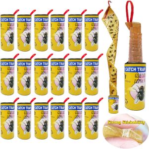 Torchtree Fly Trap Indoor Set – 18 Fly Paper Strips for Home Use