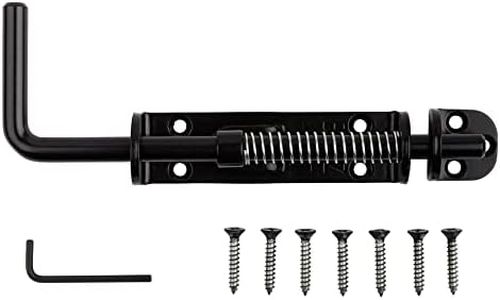 National Hardware N109-214 V1142 Spring Loaded Heavy Duty Sliding Bolt, No Size, Black