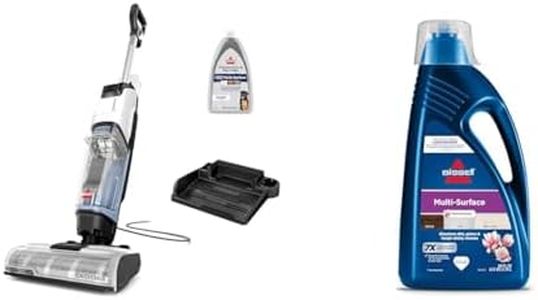BISSELL CrossWave Edge, Multi-Surface Hard Floor Cleaner Wet Dry Vacuum with Zero-Gap Edge Technology, 4111A + Bissell MultiSurface Floor Cleaning Formula for Crosswave and Spinwave (80 oz), 1789G