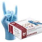 intelliMED Blue Nitrile Gloves, Next-Gen Smooth Disposable Powder Free Examination Hand Gloves, Multi-Purpose Everyday Usage With Superior Durability(Medium, Pack Of 100 (Blue))