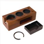 Espresso Tamping Station Tamper Box - 6in1 Espresso Knock Box And Tamp Station Coffee Organizer Box Fit for 51mm 53mm 54mm 58mm Espresso Tamper Distributor Portafilter Puck Screen Accessories Storage