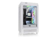Thermaltake Tower 200 Snow/Mini-ITX Computer Case/ 2x140mm Pre-Installed White CT140 Fans/White/ 3 Year Warranty