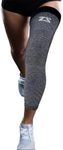 Zensah Full Leg Compression Sleeve - Long Full Length Support for Thigh, Knee, Calf for Men, Women, Running, Basketball, Football (Small, Heather Grey)