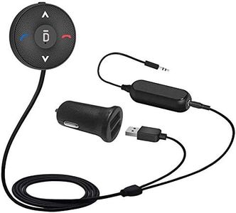 Besign Bluetooth 4.1 Car Kit for Handsfree Talking and Music Streaming, Wireless Audio Receiver with Dual Port USB Car Charger and Ground Loop Noise Isolator for Car with 3.5mm AUX Input Port