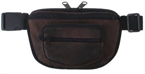SMALL - DTOM Concealed Carry Fanny Pack SUEDE LEATHER-Brown by Don't Tread on Me Conceal and Carry Holsters