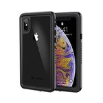 Lanhiem for iPhone X/Xs Case, iPhone 10 Case, IP68 Waterproof Dustproof Shockproof Case with Screen Protector, Full Body Underwater Protective Cover for iPhone X XS 10 (Black)