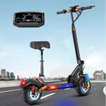 800W Electric Scooter for Adult with Seat - Adult Electric Scooter Up to 28MPH Fast Electric Scooter, 30-34Miles Long Range Electric Scooter for Adults Commuter Dual Brakes Escooter 48V 12.5Ah(Black)