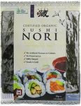 Kura Certified Organic Sushi Nori Sheets, 28 g, White, 10 Count