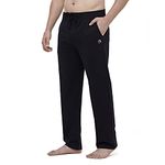 HMIYA Men's Jogging Bottoms Cotton Sweatpants Long Breathable Sports Trousers Yoga Trousers Classic Training Trousers with Pockets, black, 4XL