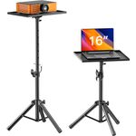 Amada Projector Tripod Stand, Foldable Laptop Tripod, Multifunctional DJ Racks/ Projector Stand with Adjustable Height, Perfect for Office, Home, Stage or Studio-AMPS01