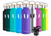 Super Sparrow Stainless Steel Water Bottle -620ml- Vacuum Insulated Metal Water Bottle - Standard Mouth Flask - BPA Free - Ideal Straw Water Bottle for Work, Gym, Travel, Sports