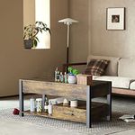 VANERGY Lift Top Coffee Table, 41.7'' Upgraded Center Table with Hidden Storage Compartment, Modern Lift Tabletop Dining Table for Living Room Reception/Home Office, Easy-to-Assembly