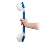 TAILI Grab Rails for Bathroom, 43 CM Shower Handles Suction, MAX 109 KG Safety Shower Grab Bars, Strong Hand Rails for Elderly, Senior, Disabled, No Drilling Handrail Waterproof Disability Aids - Blue