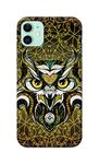 NalamiCases® Psychedelic Owl with Terrific Eyes Look Hard Back Case Cover for Apple iPhone 11 (6.1"), A2221, A2111 Back Cover -(K3) DNL2028