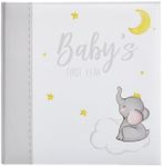 Kate & Milo Baby’s First Year Baby Memory Journal, Gender-Neutral Baby Keepsake, Baby Milestone Memory Book, Baby Journal, Elephant, Multi