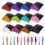 600 Pack Mascara Wands, 12 Colors Disposable Eyelash Brush Multicolor Mascara Brushes Lash Brush Spoolies for Eyebrow Eyelash Extension Applicator