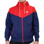 Nike Nsw He Wr Jkt Hd Sport Jacket - Midnight Navy/University Red/Midnight Navy/(White), M