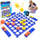 COLEESON Bounce Off Game, Activate Bounce Ball Game Family Party Board Games Set, 9 Challenge Cards, 16 Ball, Desktop Bouncing Interactive Toy Bouncing Shoot Games for Kids Girls Boys & Family (A)