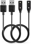 Charger Cable intended for Bose Frames Audio Sunglasses Replacement USB Charging Cord Accessories intended for Bose Frames Alto S/M M/L, Bose Frames Rondo, Bose Frames Soprano, Bose Frames Tenor - Black, 80cm (Black) (Black 2pack)