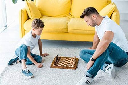 Jsdoin 3-in-1 Wooden Chess Set – Chess, Checkers, Backgammon