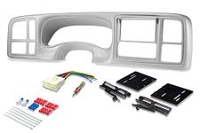 Install Centric ICGM14BN Compatible with Select 1999-2002 Select GM Trucks ISO Double DIN Pewter Complete Basic Installation Solution for Installing an Aftermarket Stereo