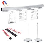Ticket Rack Magnetic Note and Paper Holder Receipt Ticket holder Ticket Holder for Restaurant with 2 Pcs Desk Receipt Holder Magnet Strips Magnet Ticket Holder Bill Clip Orders Display Rail for