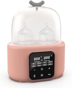 Sobtoe Baby Bottle Warmer, 9-in-1 Fast Milk Warmer with Timer Breastmilk or Formula, Fits 2 Bottles, Accurate Temperature Control, with Defrost, Sterili-zing, Keep, Heat Baby Food Jars Function