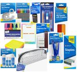 Shumaxx 82 Pcs Stationery Set school Marker Pens Pencil case Calculator ruler stapler