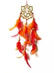 DREAM CATCHER Artbug Lord Golden Ganesha Car Hanging/Dream Catcher, Car Ornament, Car Decorative/Showpiece, Dashboard Mirror Hanging Decoration - For Positive Energy And Protection, 3 Inch, (Multi)