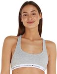 Tommy Hilfiger Women Bralette Stretch, Grey (Light Grey Heather), L