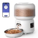 Automatic Cat Feeder with App Control,FEELNEEDY 3L Cat Food Dispenser WiFi,Pet Food Dispenser Customizable Feeding Schedules,Dual Power Supply,Up to 36 Portions 10 Meals Per Day for Cats/Dogs