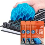 LAZI (Blue Pack 3) Multipurpose Laptop Keyboard Cleaner Dust Cleaning Kit Slime Gel Jelly Putty Magic Super Clean Gel for Keyboard Laptop Car Dashboard Accessories Electronic Gadget Cleaner 300gm