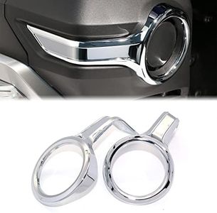 Arashi Paire d'anneaux de garniture de feux de brouillard en chrome brillant pour Honda Goldwing 1800 GL1800 GL 1800 2018-2022 Accessoires de moto Accessoires de décoration autocollants 1 paire 2019