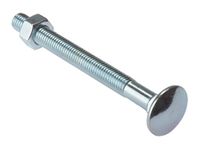 ForgeFix Carriage Bolts | M10 x 110mm | Zinc Plated | Bag 10