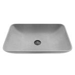 VIGO Concreto Stone™ 22.25 inch L x 14.5625 inch W Over The Counter Freestanding Rectangular Vessel Bathroom Sink in Gray - Sink for Bathroom VG04056