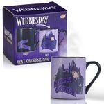 WOW STUFF! Wednesday Heat Changing Mug | Hot Coffee or Tea Reveals the Nevermore Academy attended by Wednesday Addams | Official Merchandise Mug for Fans of the Wednesday series on Netflix