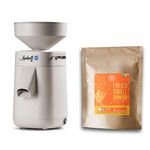 Grain Mill Mockmill 200 | Made in Germany | Corundum and Ceramic Millstone + 2.5 kg Organic Spelt