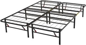 Amazon Basics Foldable Platform Bed Frame - Tool-Free Assembly - Under-Bed Storage, Black, Single bed, 190 L x 135 W x 35.5 H cm