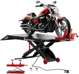ZEEVIUMFT 1500 LB Motorcycle Lift Table, Heavy Duty Air/Hydraulic ATV Lift with Side Extensions, 48" W x 33.5" H, User-Friendly Installation Design with Motorcycle Jack, Fits Harley/Indian/Custom