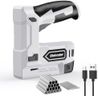 Bielmeier Electric Staple Gun, 2 in 1 Lithium-ion Electric Stapler, 4V Cordless Brad Nailer Kit with Staples Nails, USB Charger, Power Tacker for Upholstery, Material Repair, Carpentry, DIY