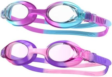 Kids Swim Goggles, (Age3-14) Anti Fog No Leak Swiming Goggles for Kids
