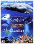 Jean-Michel Cousteau's Film Trilogy: Dolphins & Whales/Sharks/Ocean Wonderland (Blu-ray 3D + Blu-ray) [Region Free]