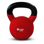 Cast Iron Kettlebell for Strength Training - 20kg Comfortable Grip and Rust-Resistant Coating - Perfect for full Body Workouts, Muscles, Fitness & Home Gyms - Available in Multiple Weights