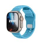 DONEGANI UC1 Sport Band for Apple Watch Bands Ultra 2 49mm, Series 10 46mm, 9 8 7 45mm, SE 6 5 4 44mm, 3 2 1 42mm Men Women iWatch, Strap Silicone, Ocean Blue