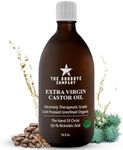 The Goodbye Company Extra Virgin Castor Oil - 16.9oz USDA Certified Organic - 100% Pure Castor Oil Cold Pressed Unrefined, Hexane-Free - For Healthy Natural Skin, Hair Growth and Eyelashes (500ml)