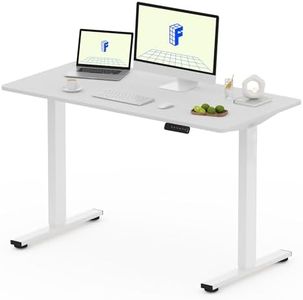 FLEXISPOT ONE PIECE Electric Standing Desk, Sit Stand Table Height Adjustable Desk with Memory Smart Pannel for Home Office, 120 x 60 cm White