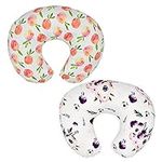 2 Pack Nursing Pillow Covers for Breastfeeding Pillow, Stretchy and Cozy Breastfeeding Pillow Slipcovers for Baby Girls. Soft Breastfeeding Pillow Covers Fits for Infant Support Positioners (Peach)